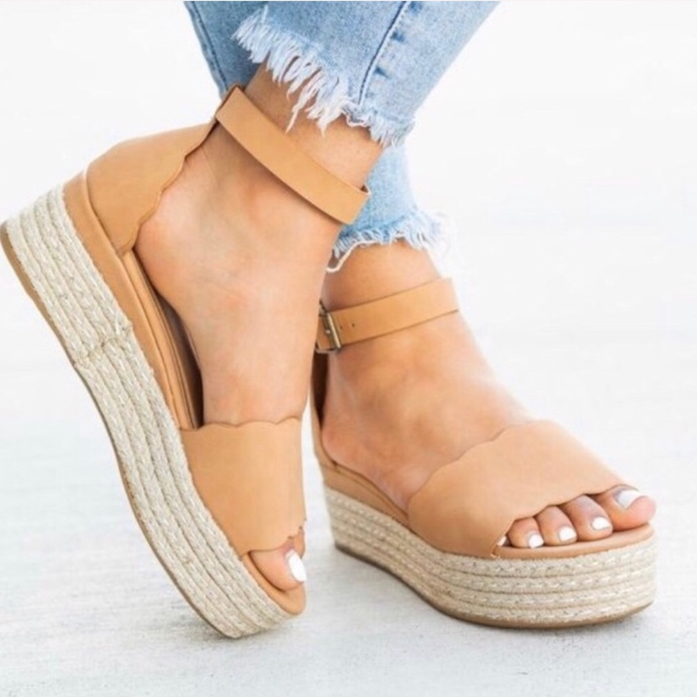 Tan // Espadrille Wedge Sandal